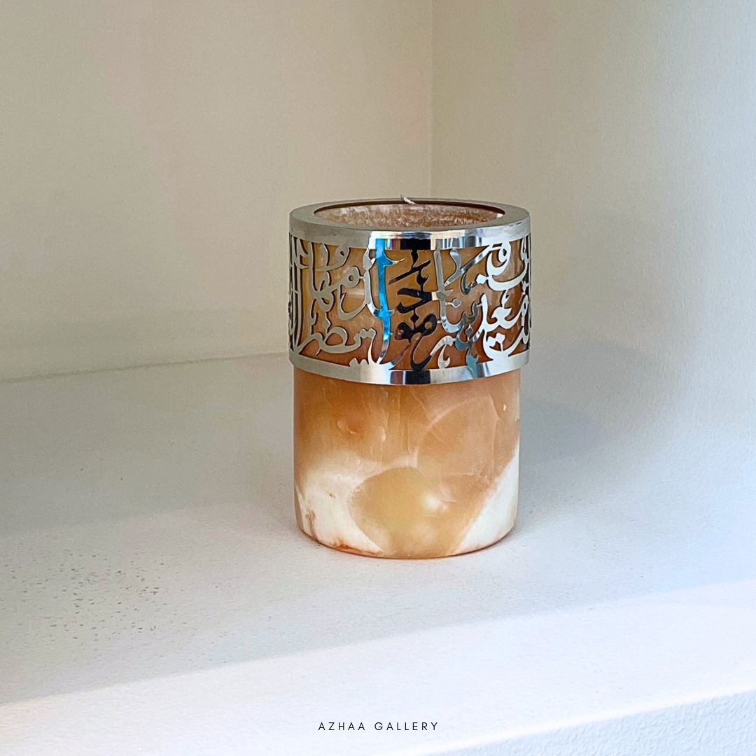 Candle Holder - Alabaster Stone